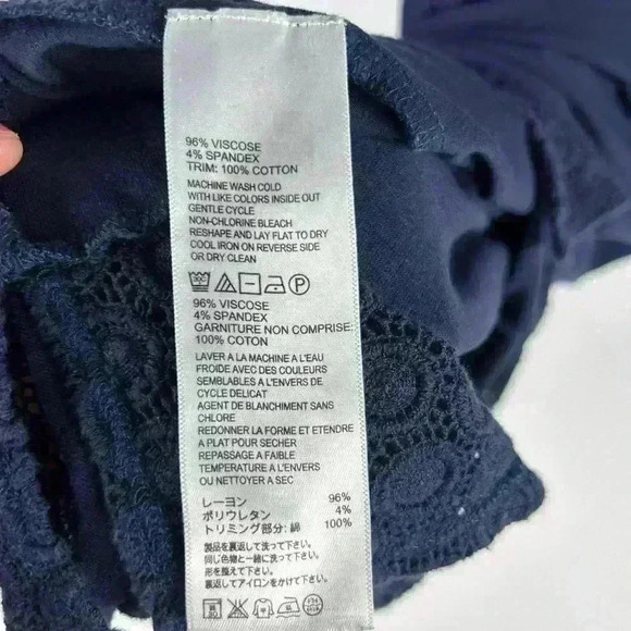 Tommy Bahama Women's Navy Blue Lace Dress Swim Coverup Size Small - Picture 7 of 13